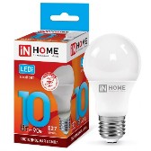 Лампа светодиодная А60 230В  10w(=90w) 4000К Е27 (колба) inHome