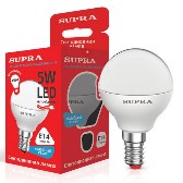 Лампа светодиодная G45 230В  5w(=45w) 4000К Е14 (шарик) SUPRA