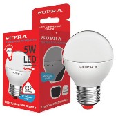 Лампа светодиодная G45 230В  5w(=45w) 4000К Е27 (шарик) SUPRA