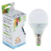 Лампа светодиодная G45 230В 5w(=45w) 4000К Е14 (шарик) ASD