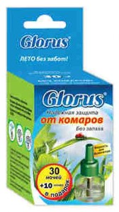 Жидкость для фумигатора (30 ночей) без запаха Glorus