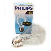 Лампа Philips A55 E27 40W CL прозрачная