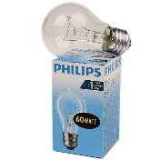 Лампа Philips A55 E27 60W CL прозрачная