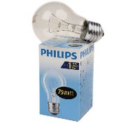 Лампа Philips A55 E27 75W CL прозрачная